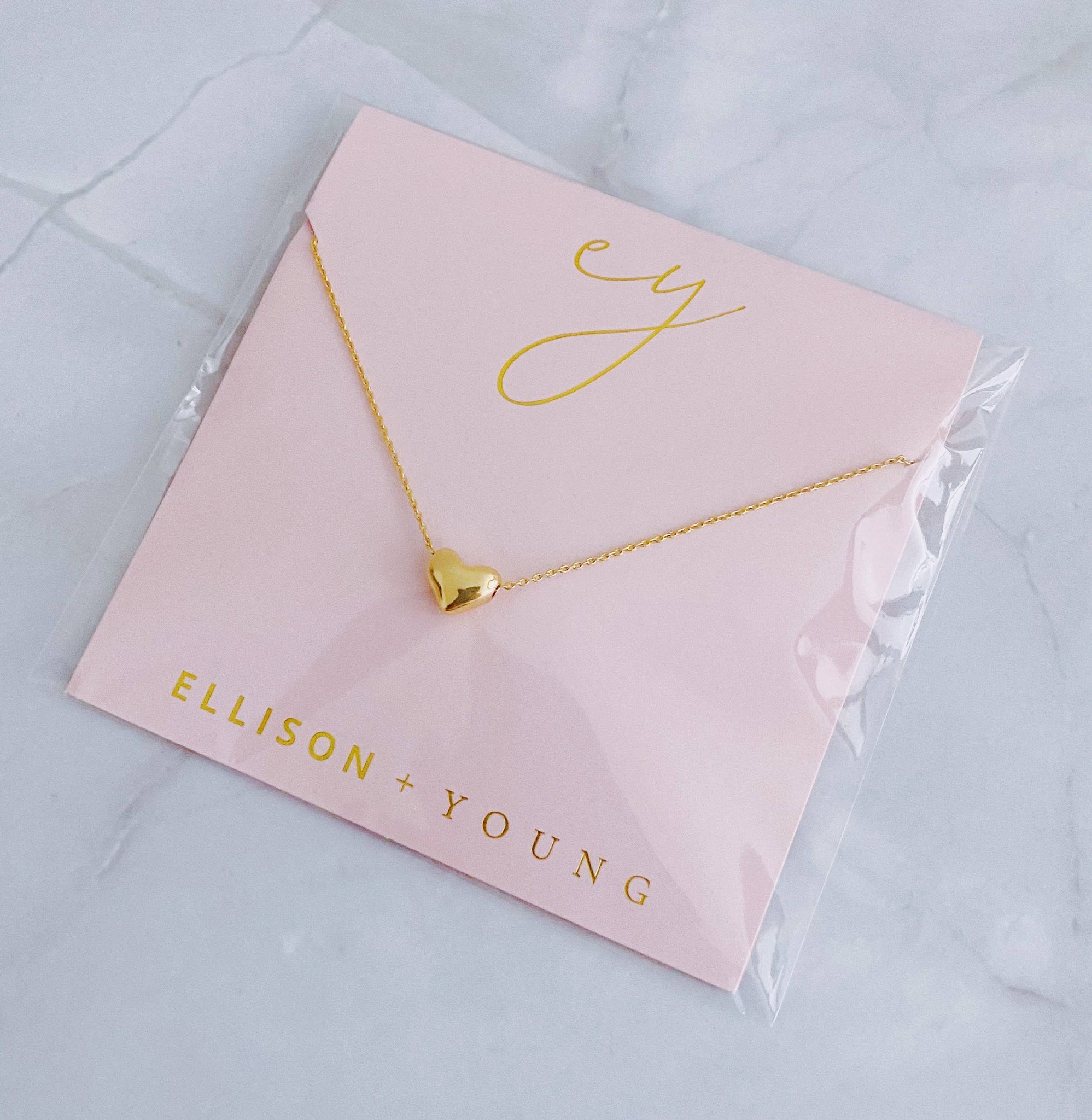 Love Bean Heart Necklace – Gold