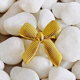 Cabled Adjustable Bow Ring Gold