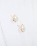 Haddonfield Pearl Oval Earrings – Worn Gold
