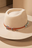 Steer Head Hat Band — Turquoise Stone & Metal