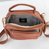 Nisha Nylon Crossbody Bag | Lightweight | Brown