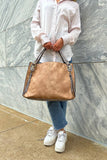Connar Distressed Vegan Leather Tote Bag | Conceal Carry | Black