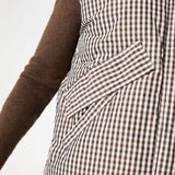 Talen Brown Gingham Down-Filled Vest
