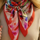 Colorful Abstract Print Wild Rag Western Southwestern Wild Rag Scarf Accent