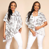 Shawl Dawls Short Convertible Shawl White Camo