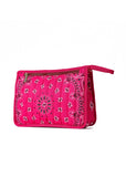 Haute Shore Beau Hot Pink Bandana Print Pouch