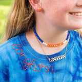 Texas Longhorn Game Day Nameplate Layering Necklace