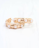 Frazee Pearl Hoop Earrings – Worn Gold