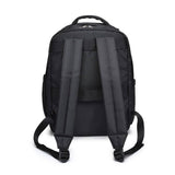Urban Explorer Nylon Multi-Compartment Travel Backpack in Black