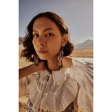De La Dia Tribal-Inspired Beaded Drop Earrings