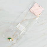 Ellie Three Charms Necklace | 18k Gold Plated | Malachite & Pearl