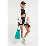 Sky's The Limit Large Woven Neoprene Tote with Pouch Dark Denim