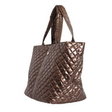 The Debra Diamond Quilted Nylon Tote Bag Coca Mocha