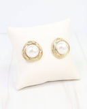 Enoch Pearl Stud Earrings – Gold