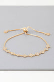 Bejeweled Clover Chain Bracelet Gold