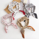 Floral Scarf Square Head Wrap Pink