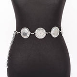 Silver Metal Chain Disc Belt