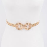 Double Metal Stretch Belt Gold