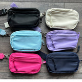 Nylon ID Pouch Wallet with Wristlet Strap Sky Blue