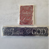 Pair of Patriotic Magnets One Nation Under God Red Black