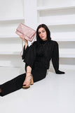 Lana Glitter Crossbody Bag | Metallic Chain Strap Evening Purse Black