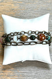 Carter Triple Layer Beaded Bracelet | Natural Stone | Dylan Designs