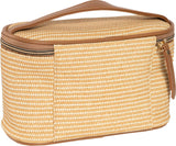 Joan & David Straw Texture 4-Piece Clear Cosmetic Bag Set