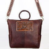 American Darling Hand-Tooled Full Grain Leather Western Tote Bag