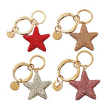 Bling Crystal Rhinestone Star Keychain Bag Charm Red