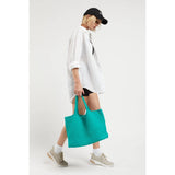 Sky's The Limit Large Woven Neoprene Tote with Pouch Dark Denim