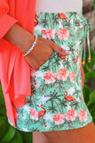 Palm Beach Flamingo Skort – Green