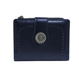 Lena Vegan Leather Laser-Cut Wallet | Black
