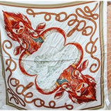 Cream Steer Rodeo Printed Western Southwestern Wild Rag Scarf Accent