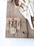Western Butterfly Stud Earrings in Copper Tone