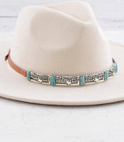 Wild West Buckle Hat Band - Brown