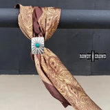 Blazing Saddles Paisley Western Southwestern Wild Rag Scarf Accent