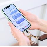 Clip & Go Phone Purse Crossbody Strap Zippered Pouch Silver