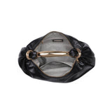 Carrie Vegan Leather Crossbody Black Gold