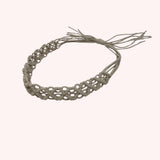 Handwoven Macramé Boho Western Hat Band, Adjustable