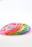 Twisted Thai Buddhist Temple Mantra Bangle – Fluo Pink | Small/Medium