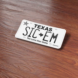 Sic 'Em Baylor Bears Texas License Plate Vinyl Sticker | Waco TX Decal