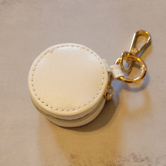 Jewelry Holder Keychain Purse Charm White