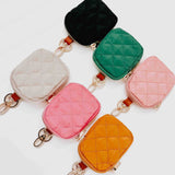 Gigi Quilted Nylon Clip On Pouch White