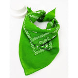Kelly Green Paisley Pattern Bandana | 100% Cotton | 21x21"