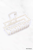 Pearl Hair Claw Clip Rectangle