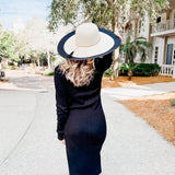 Miami Wide Brim Floppy Sun Hat | Packable | Tassel Chain Trim Tan
