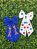 USA Sequin & Rhinestone Patriotic Hair Bow