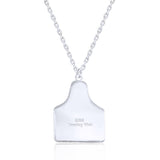 Western 925 Sterling Silver Cattle Tag Necklace