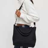 Sky's The Limit Medium Woven Neoprene Tote Black