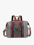 Lexie Aztec Convertible Backpack Satchel | Black